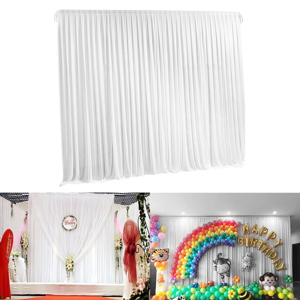 6.5ft Silk White Backdrop Drapes