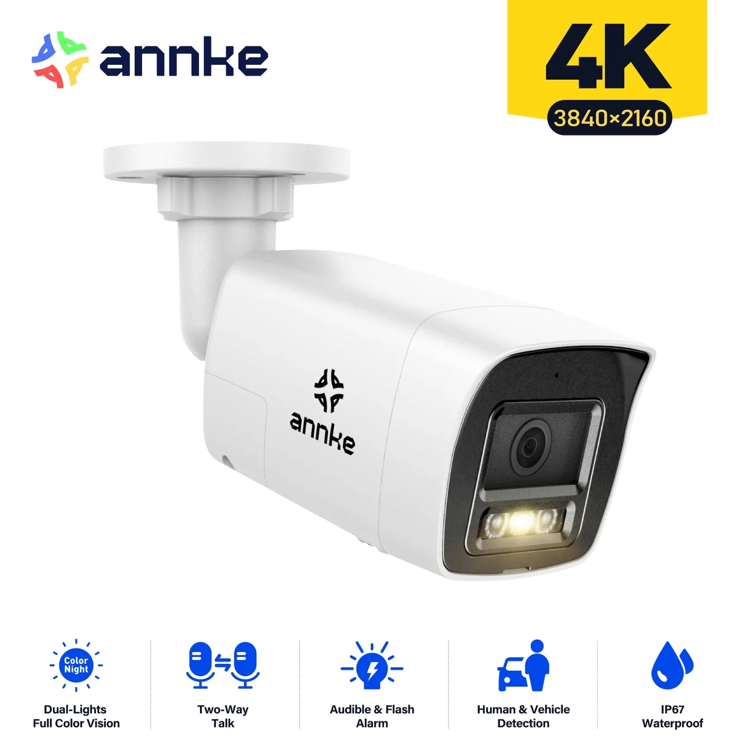 4K Smart Dual-Light Network Two-way Audio Security IP Camera
