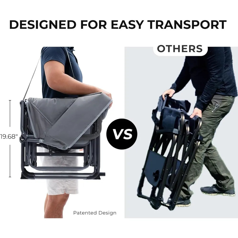 Outdoor Foldable Chair With Side Table