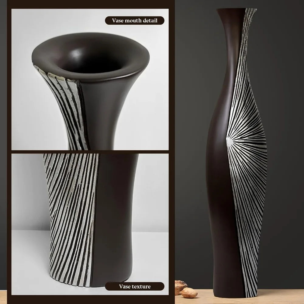 27 inch high floor handmade vase.
