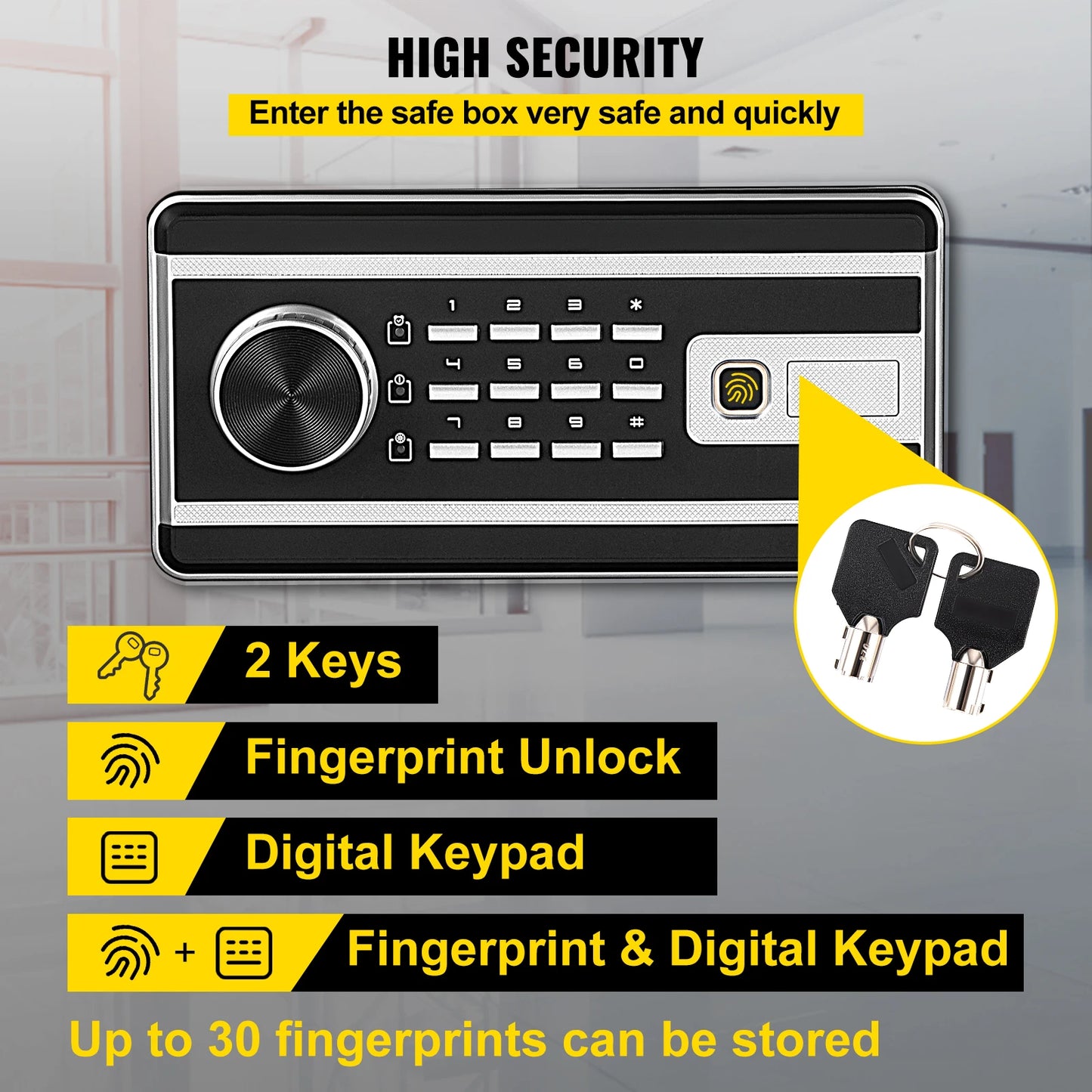 Fingerprint Lock Safe Deposit Box