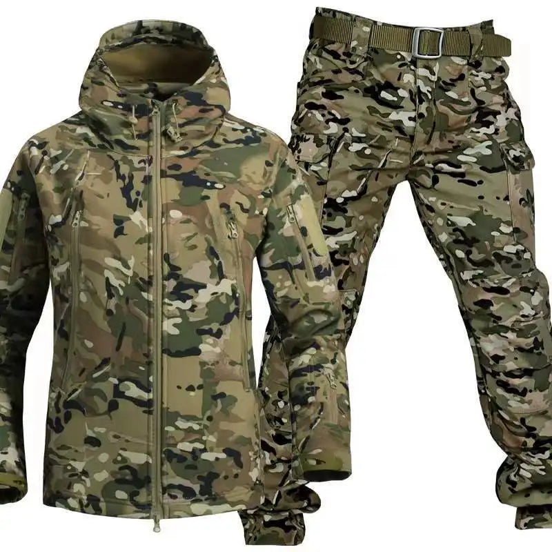 Outdoor Shark Skin Men's Jackets/Pants Set