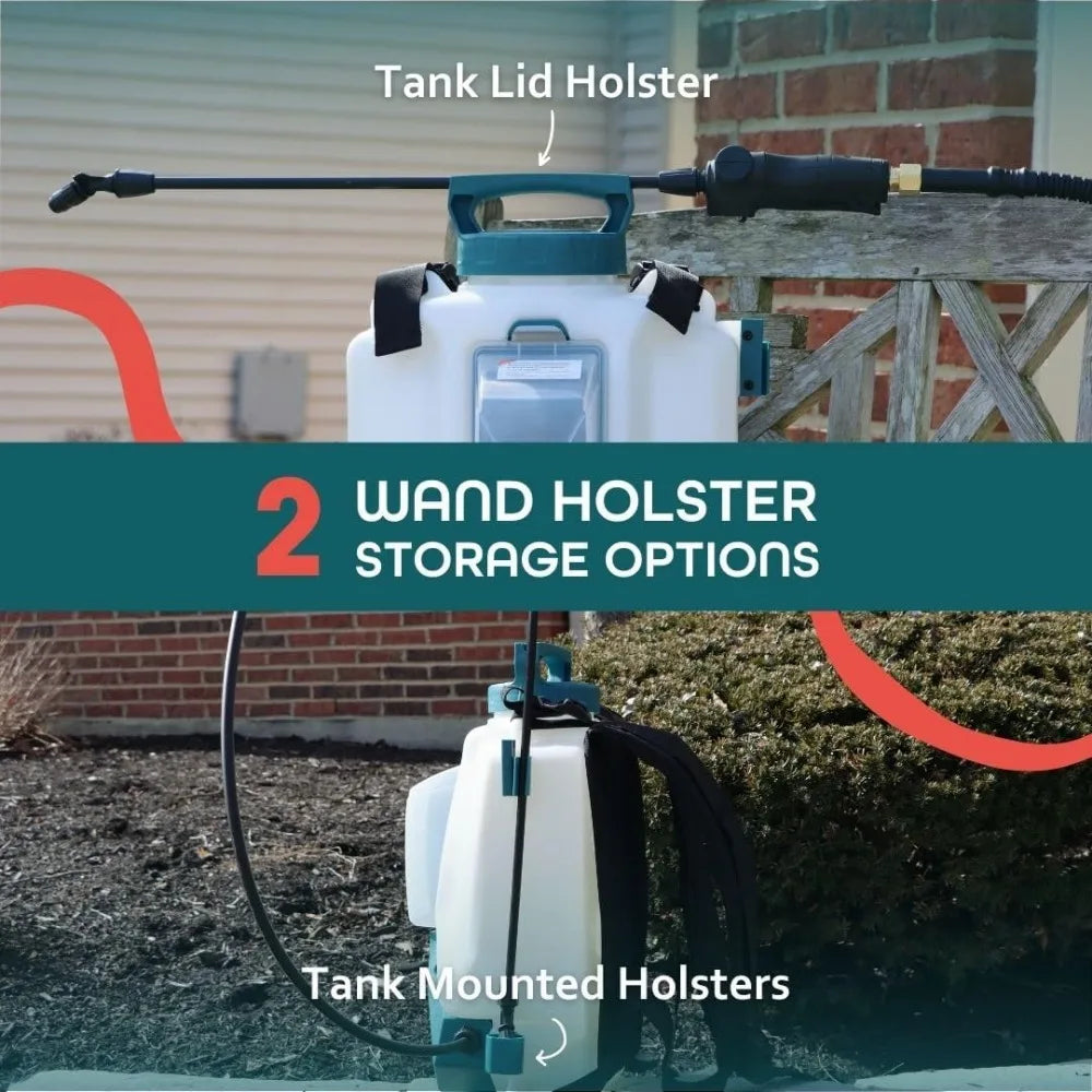 Battery Powered Backpack 4-Gallon Sprayer for Lawns & Gardens