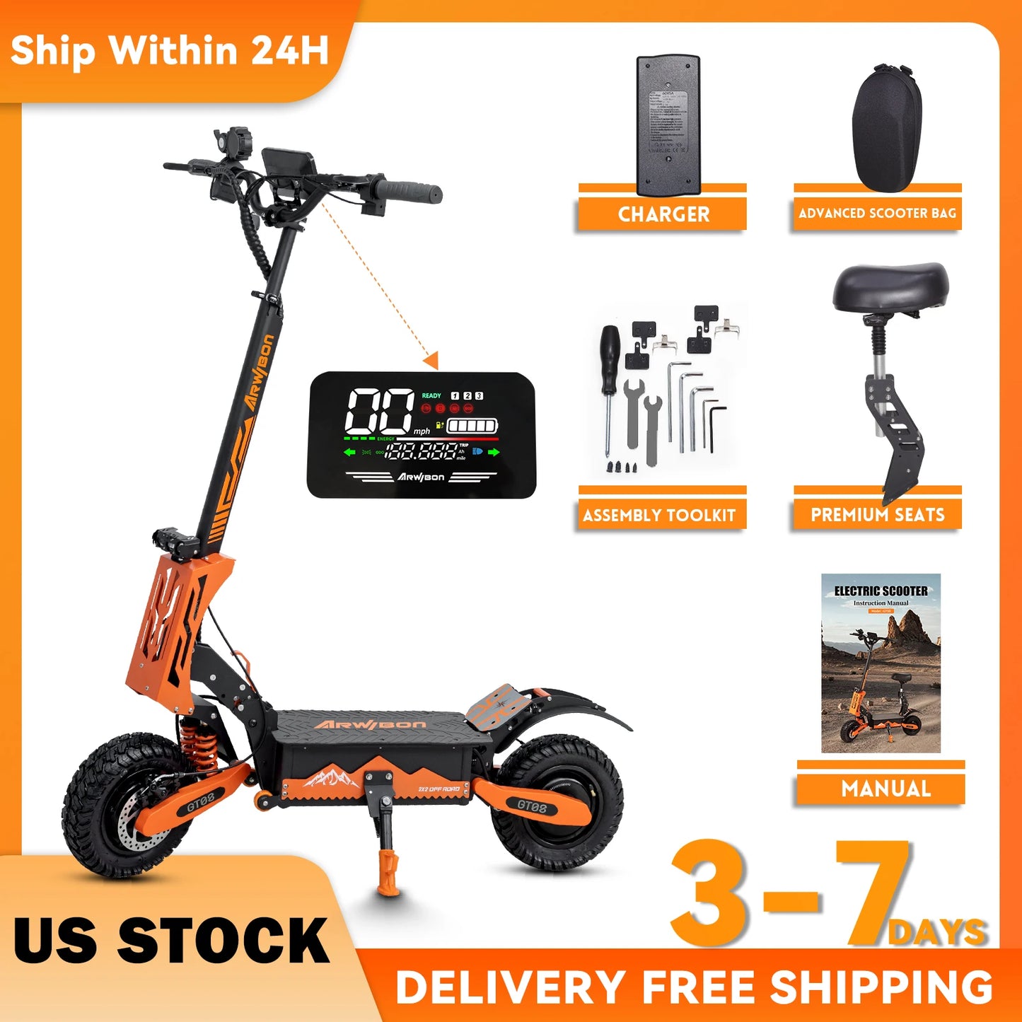 Adult Electric Dual Motor 5600W Scooter