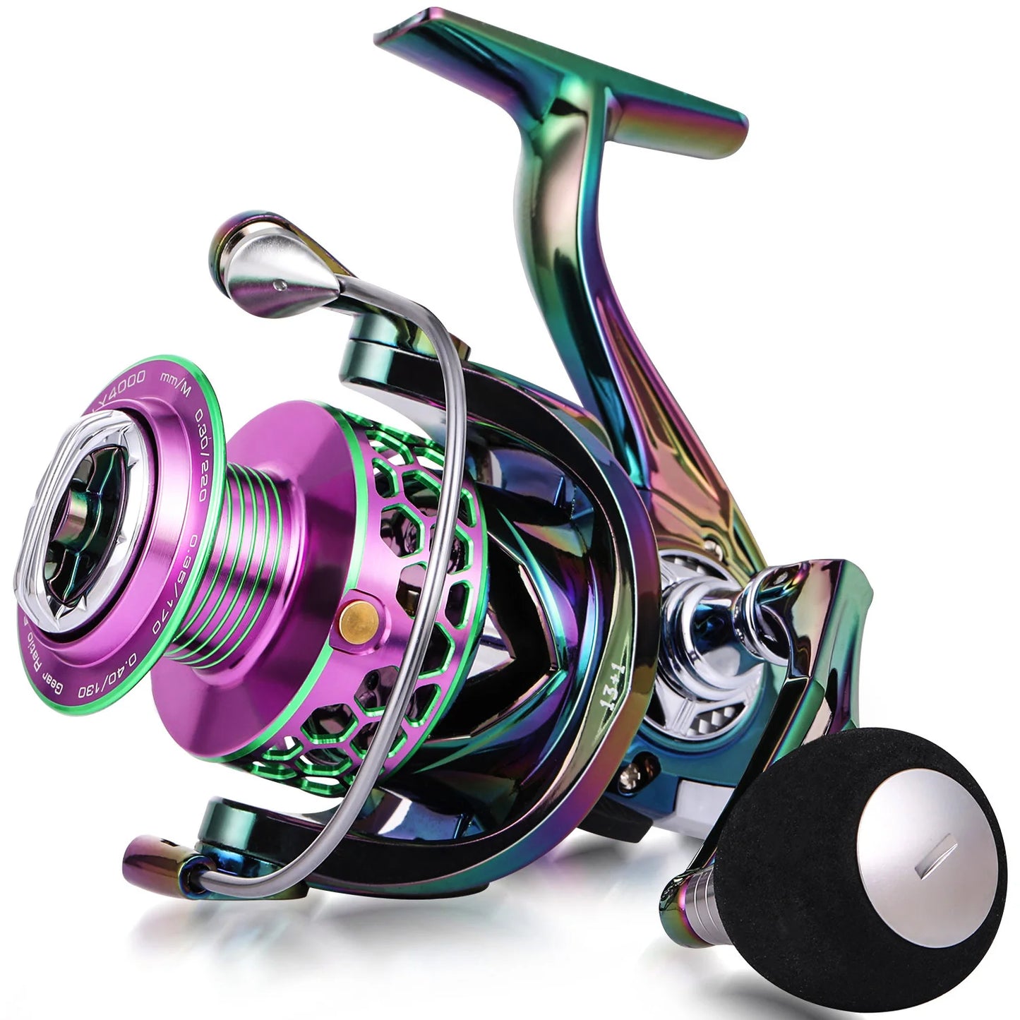 Colorful Aluminum Spool, Ultra Smooth Light Weight Spinning Reel