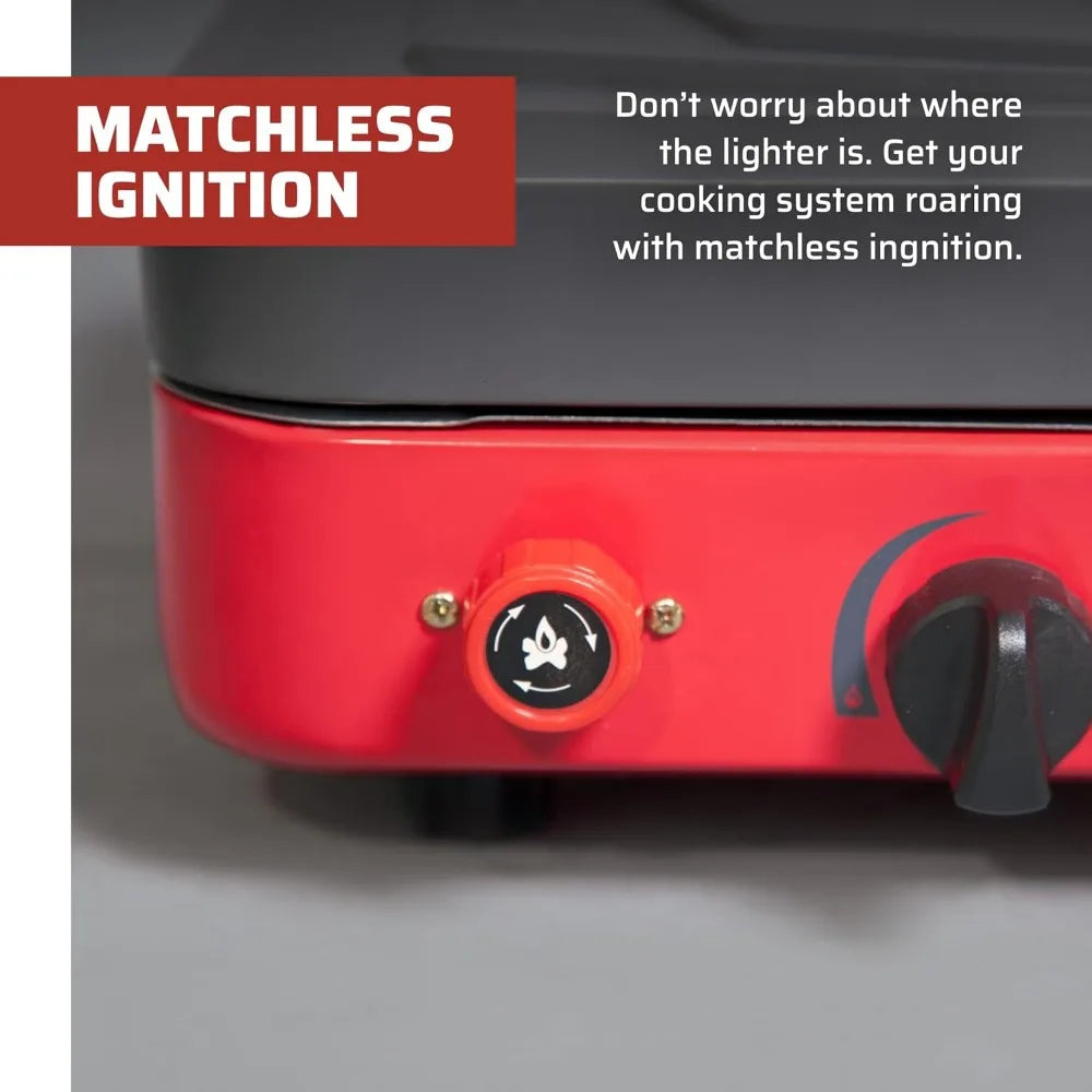 2 Burner Outdoor Butane Gas Grill