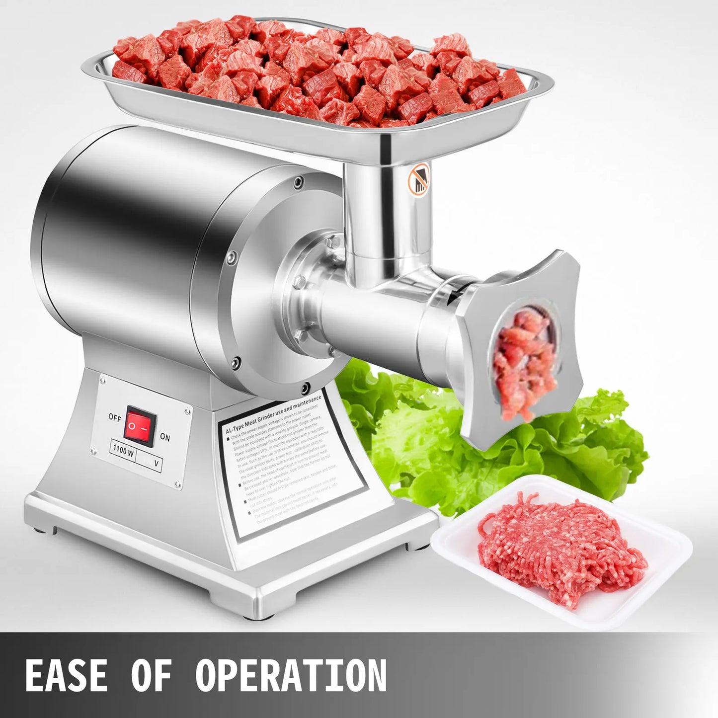 1100W Electric Mini Portable Chopper Blender, Meat Mincer and Food Processor