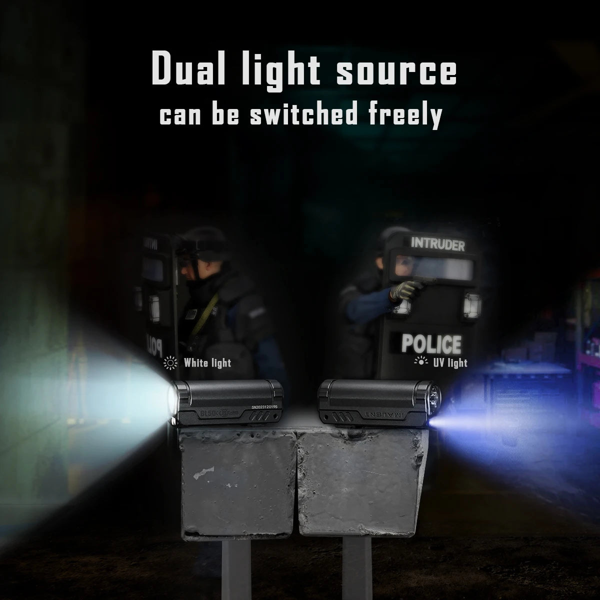 3600 Lumens Cree XHP50 HI LED Type-C Rechargeable Dual Light Source