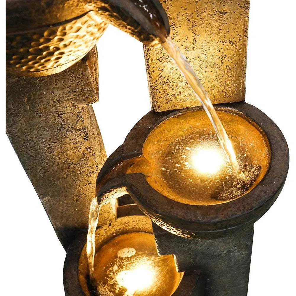 4-Tier Outdoor Garden Water Fountain