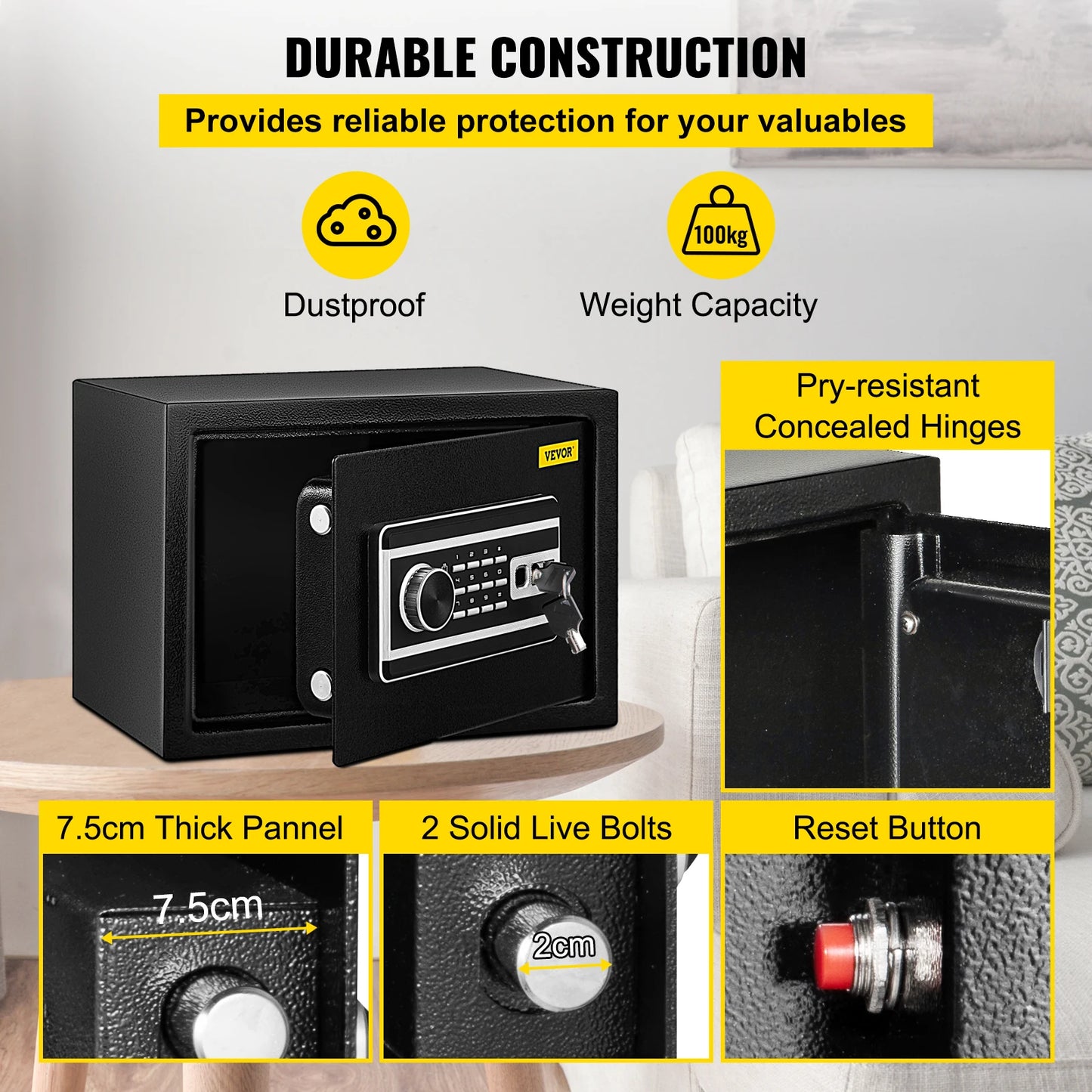 Fingerprint Lock Safe Deposit Box
